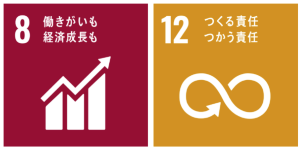 SDGs8番働きがいも経済成長もとSDGs12番つくる責任つかう責任